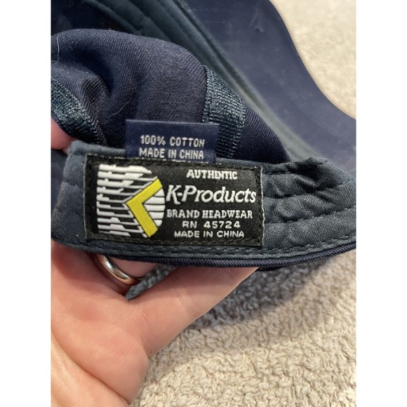 Vintage K Products Blue Goodyear Classic Wingtip Logo Snapback Hat Adult OSFA - Picture 4 of 4